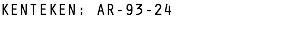 KENTEKEN: AR-93-24